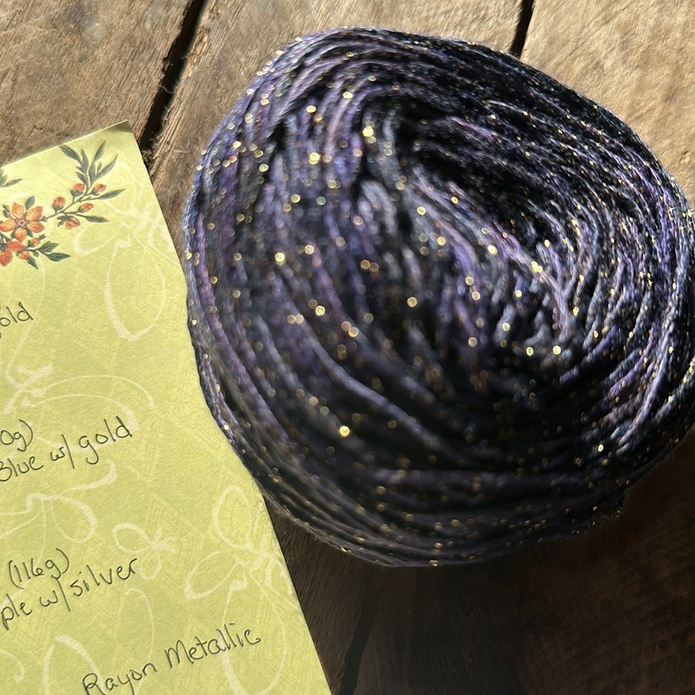 Luxury Blue Heron Rayon Metallic yarn - Picture 3 of 7
